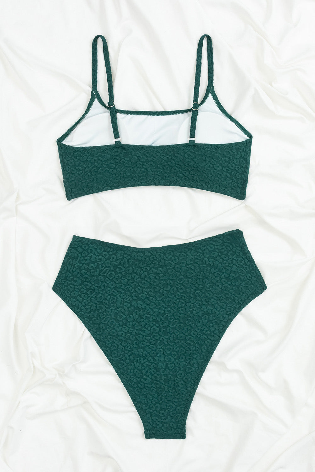 Skobeloff Leopard Jacquard 2pcs High Waisted Bikini Set