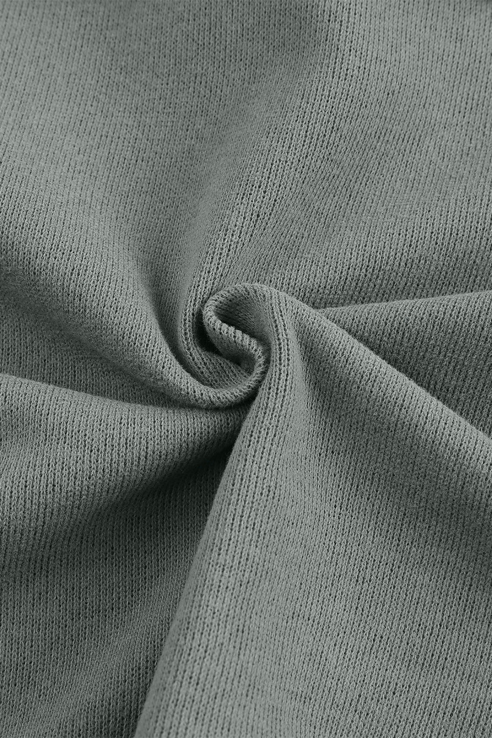 Khaki Solid Casual Button Patchwork Seam Trim Hoodie