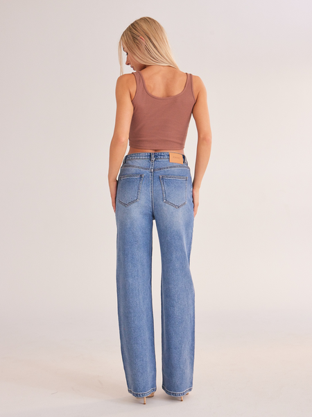 "Alex" Non-Stretch Boyfriend Jeans, High waist, Relaxed fit