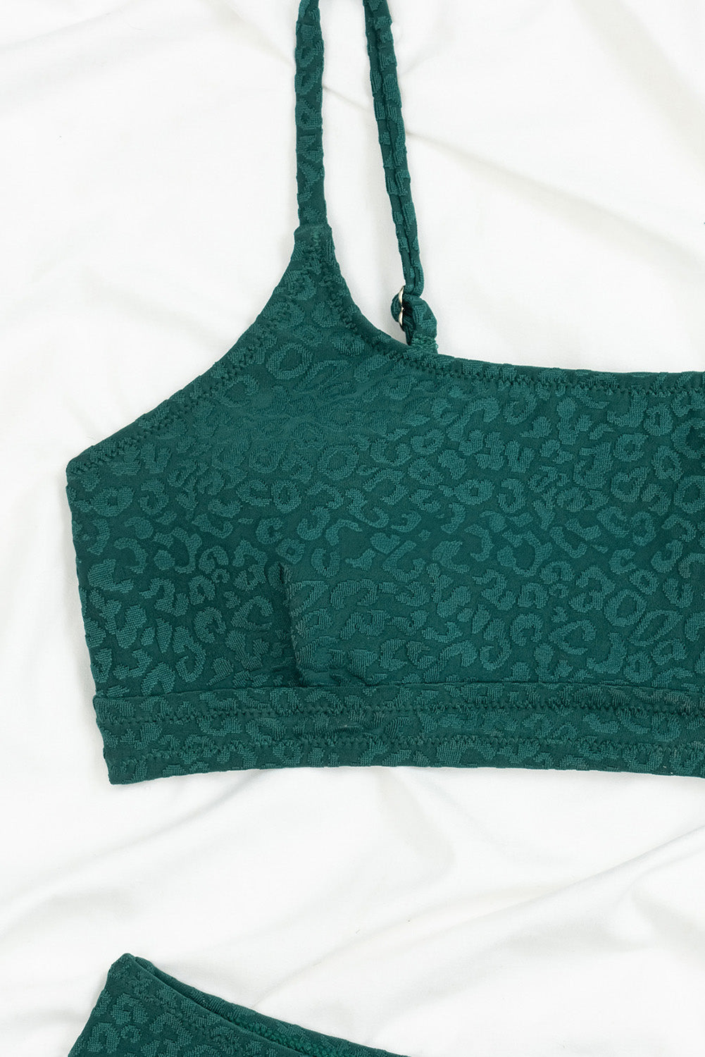 Skobeloff Leopard Jacquard 2pcs High Waisted Bikini Set