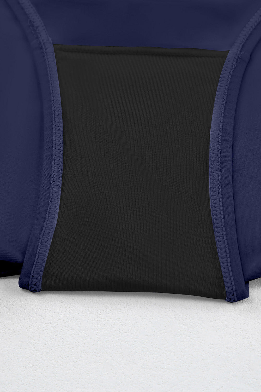 Blue Square Neck Adjustable Strap Ruched Tankini Swimsuit