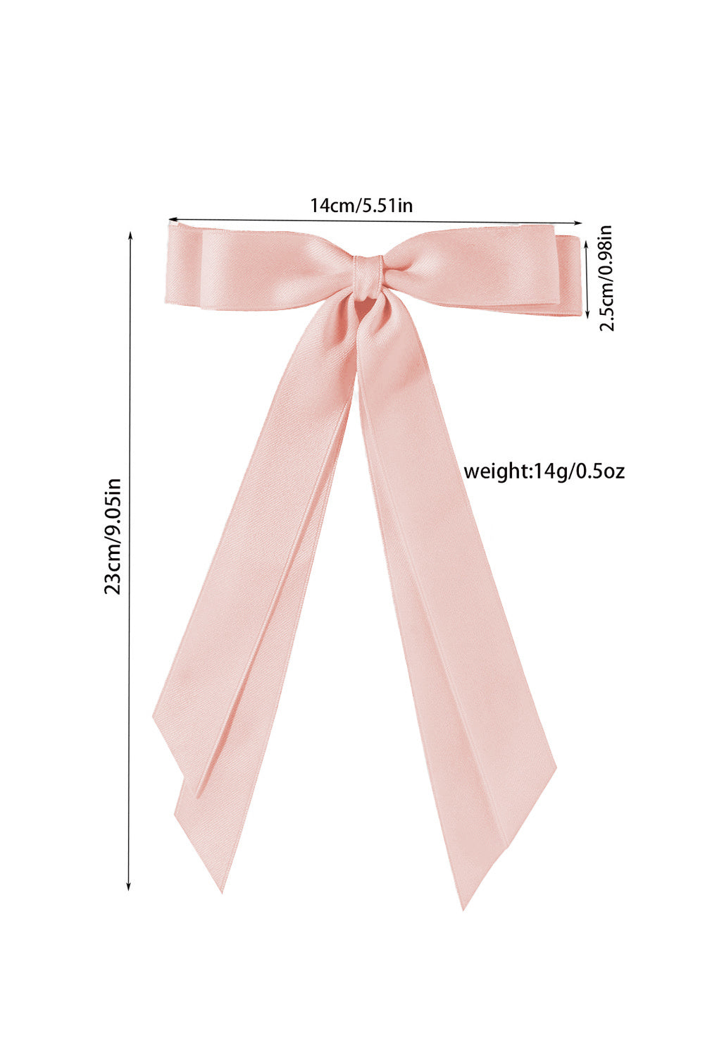Black Elegant Terylene Double Bow Hair Clip