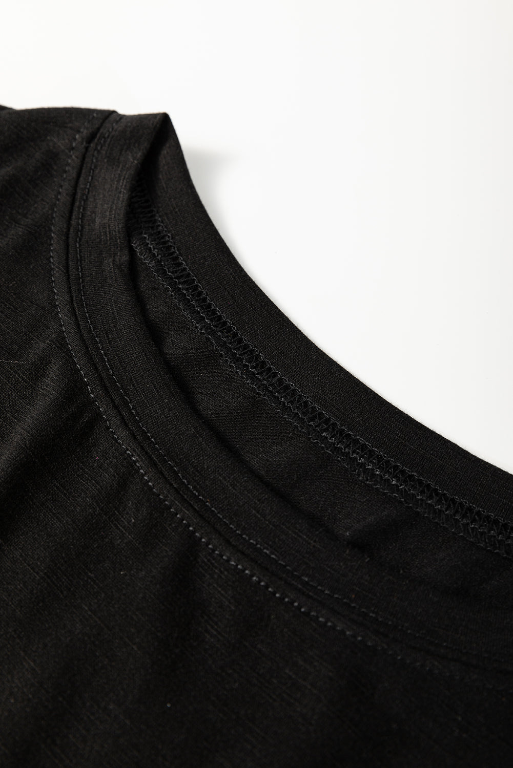 Fern Green Floral Mesh Patchwork Sleeve Crewneck Top