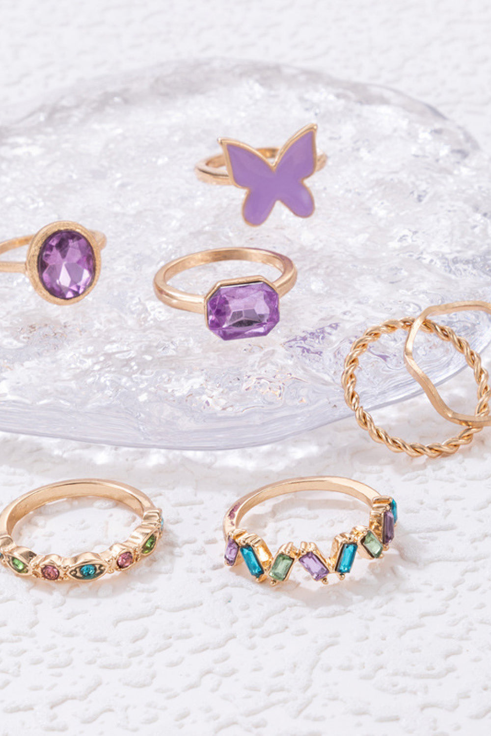 Treat You Well Zinc Alloy Ring Set