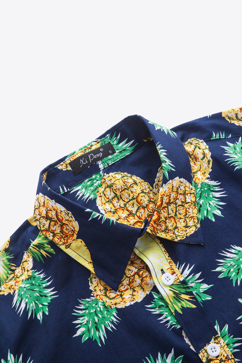 Printed Button-Down Collared Beach Shirt