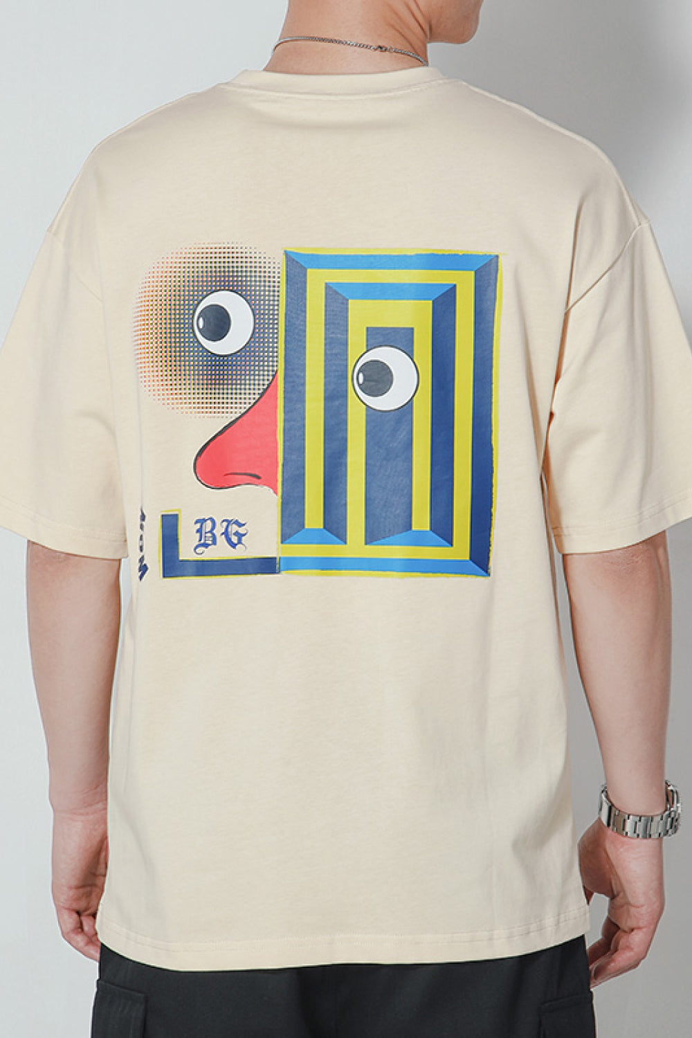 Graphic Round Neck Cotton Tee Shirt