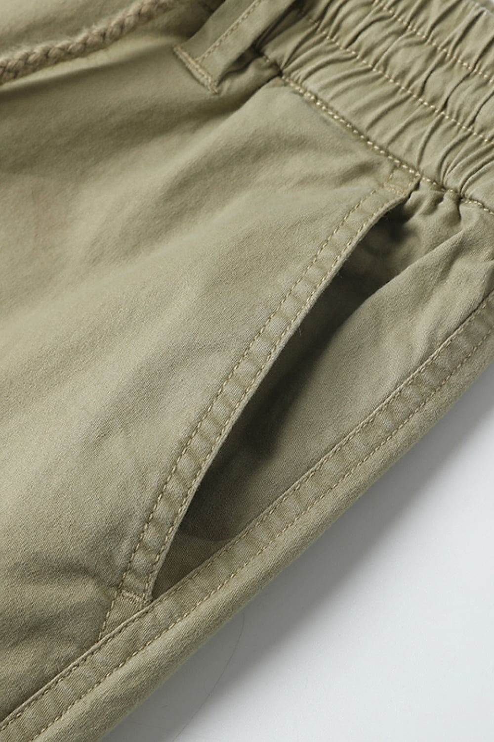 Drawstring Waist Cargo Jogger Pants