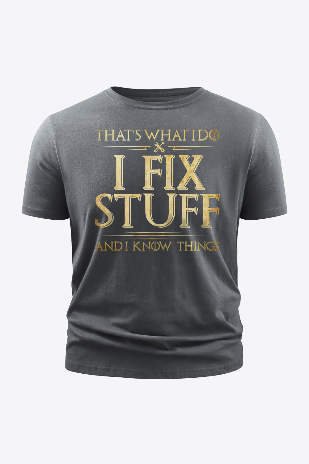 Slogan Graphic Cotton Tee Shirt