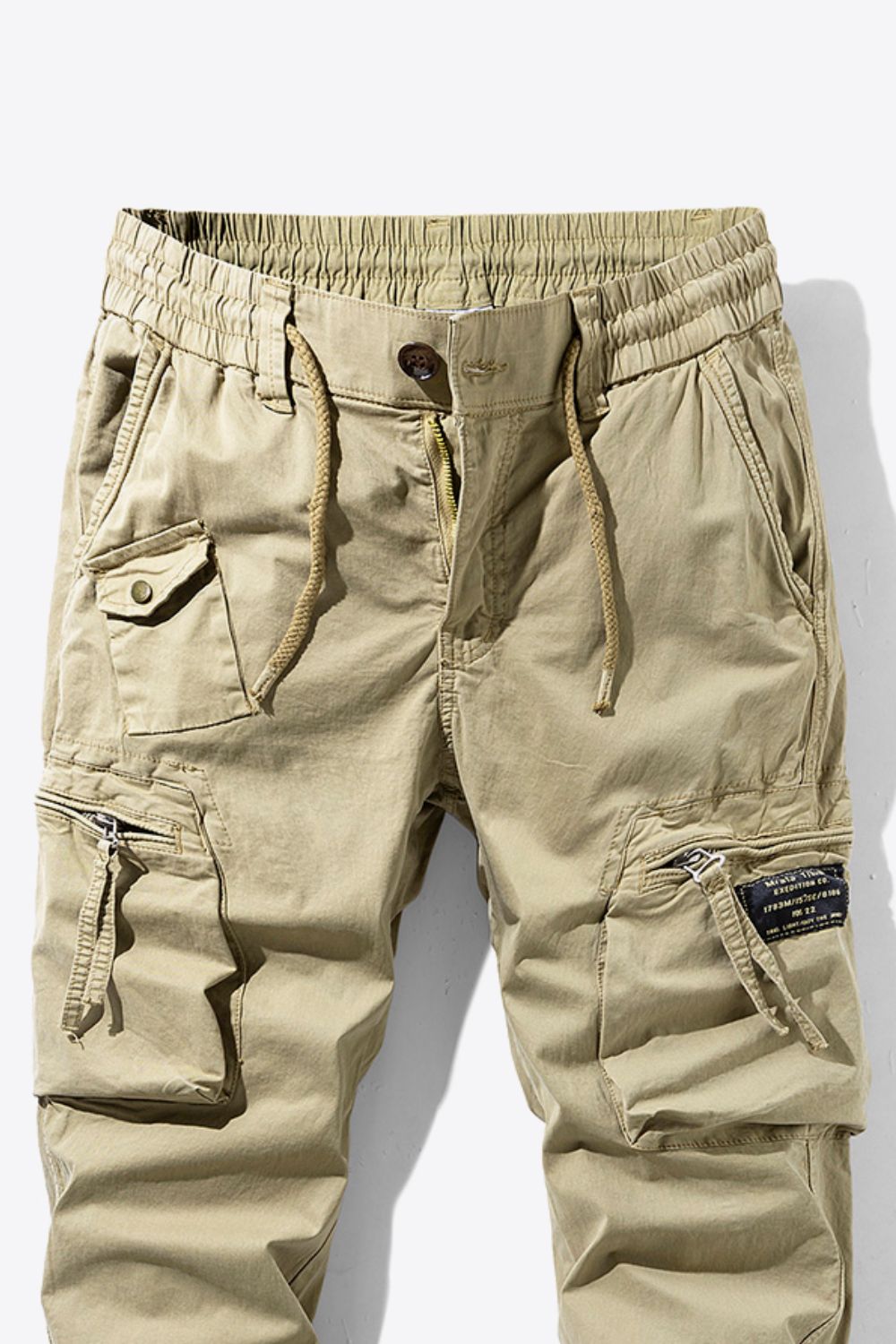 Drawstring Waist Cargo Joggers