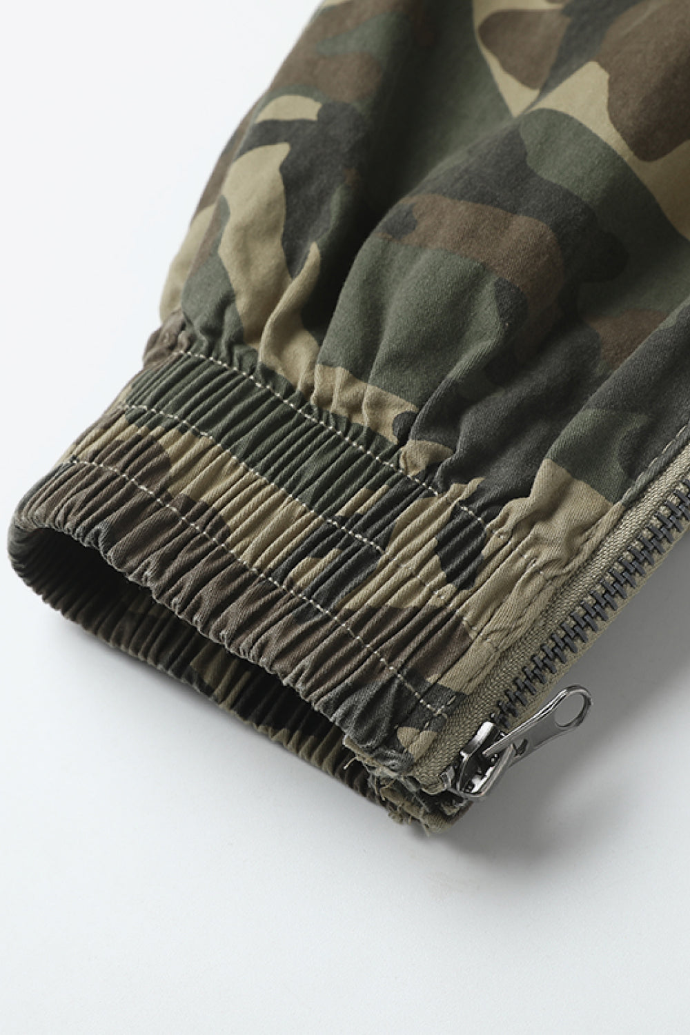 Camouflage Drawstring Waist Joggers