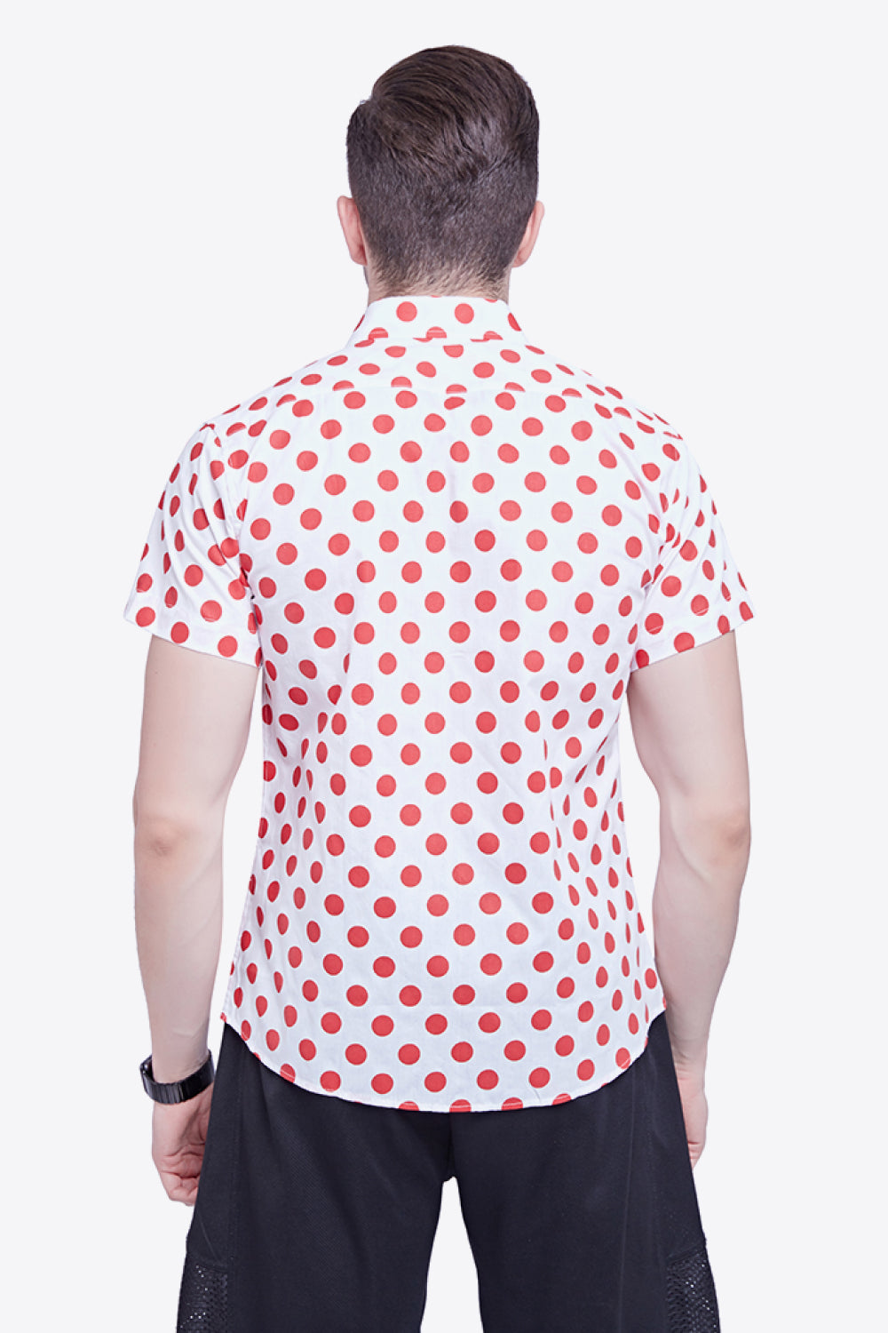 Printed Button-Down Collared Beach Shirt