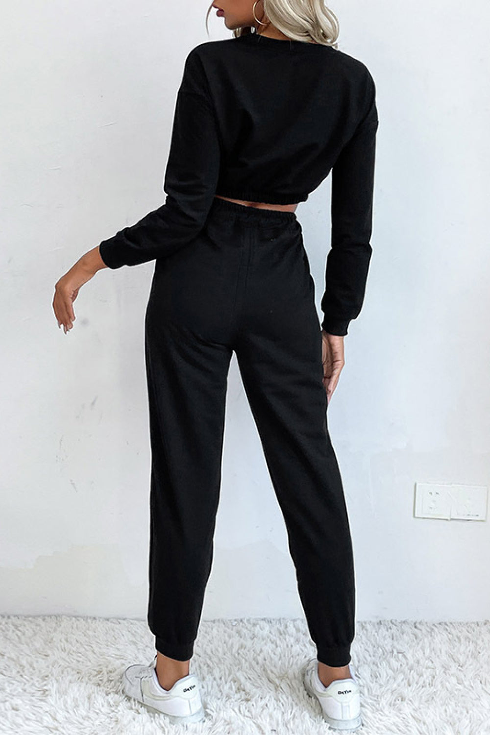 Twisted Crop Top and Joggers Lounge Set