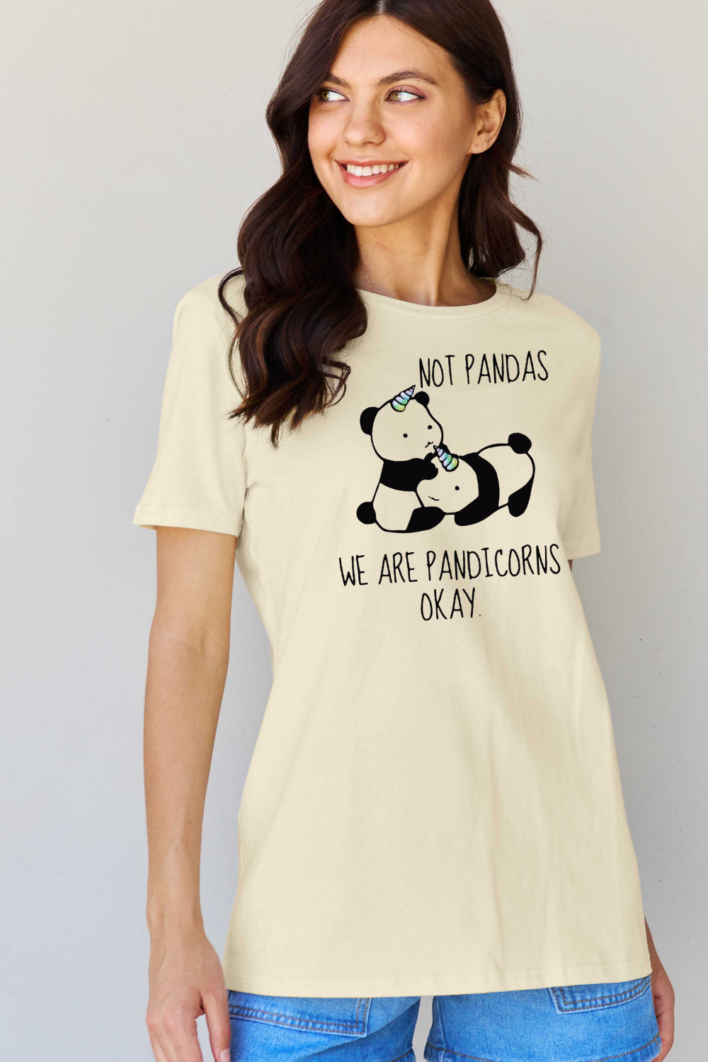 Simply Love Full Size Pandicorn Graphic Cotton T-Shirt