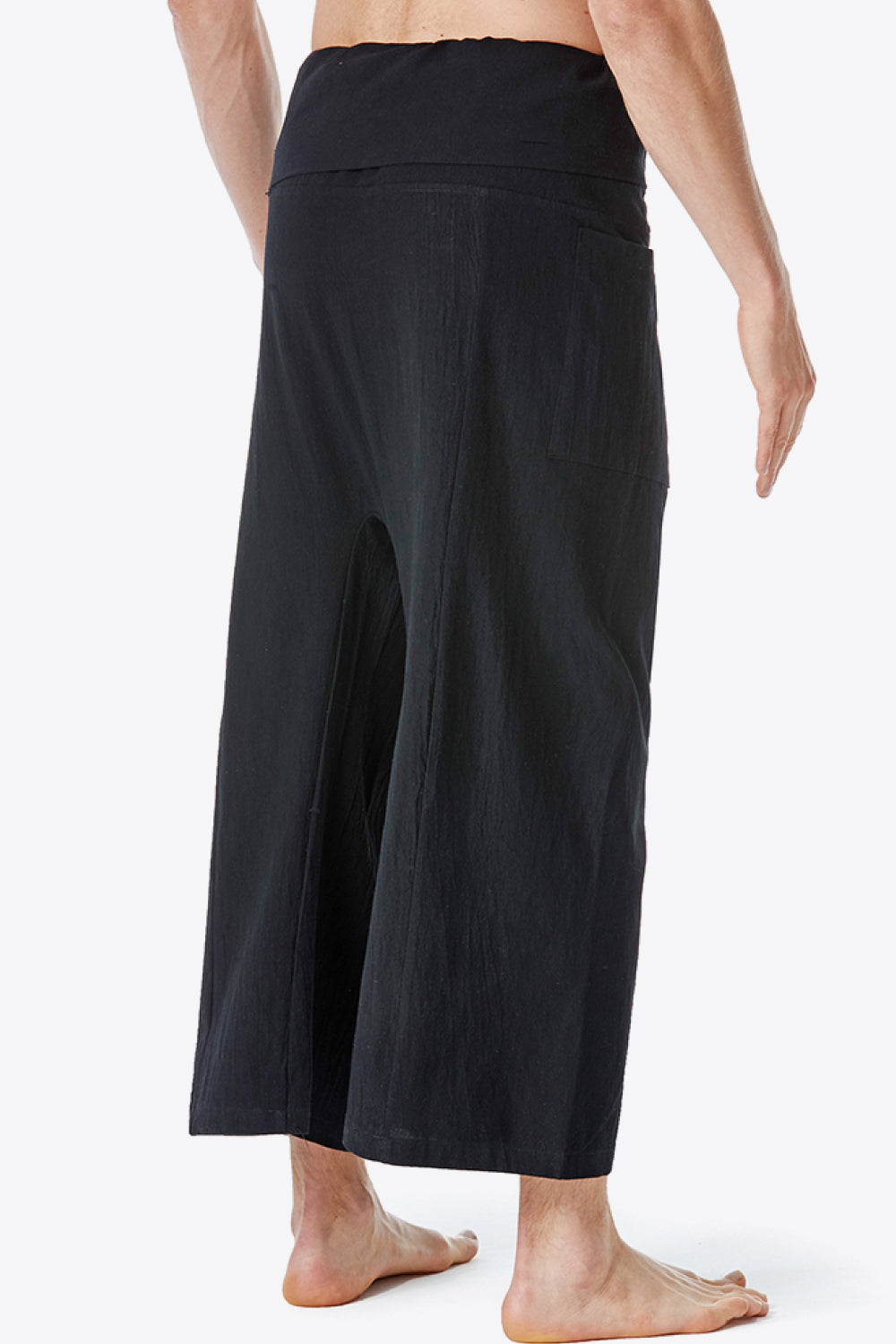 Waist Detail Wide Leg Pants with Pockets