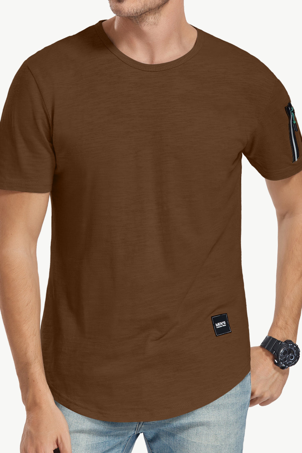 Curved Hem Short Sleeve Tee Shirt