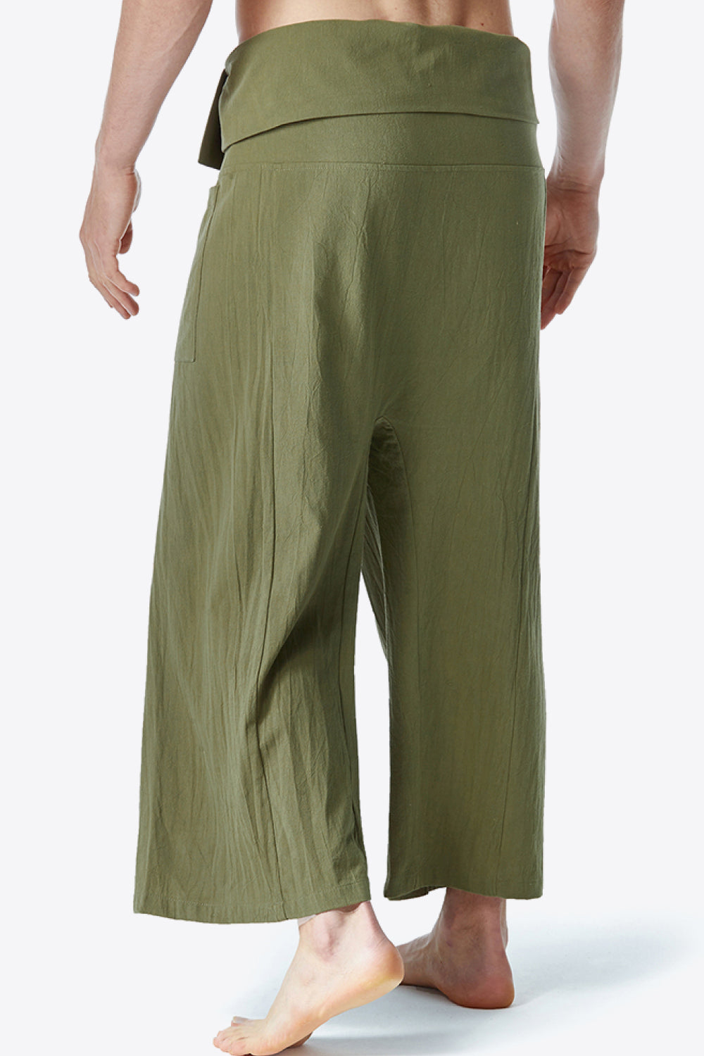 Waist Detail Wide Leg Pants with Pockets