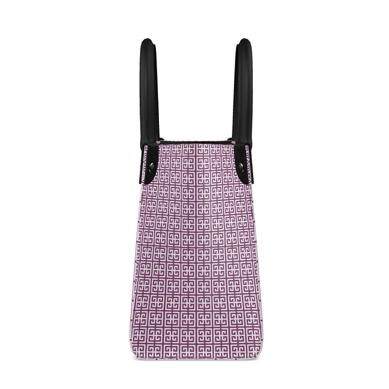 Purple Greek Key Mini Bonchurch Shopper Bag