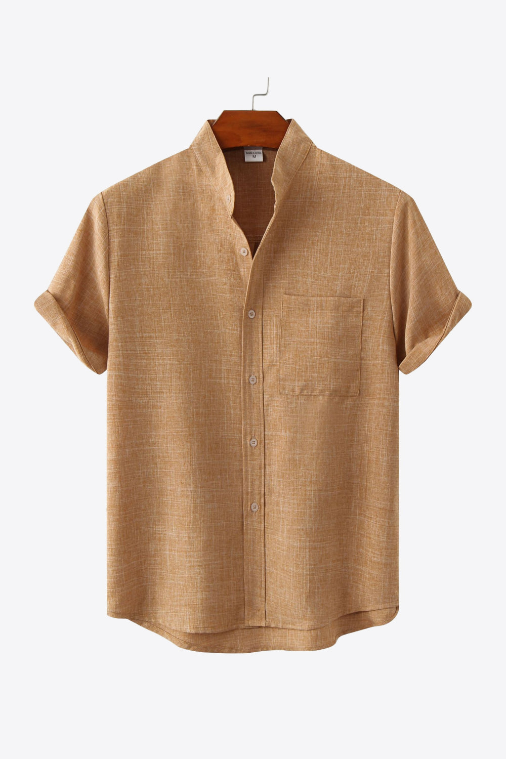 Button Front High-Low Pocket Shirt