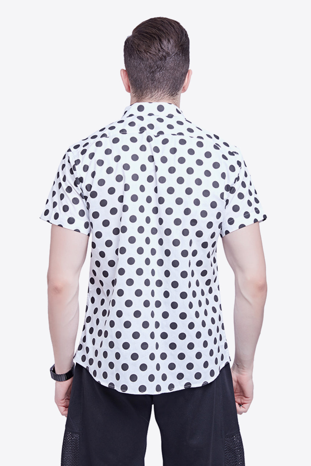 Printed Button-Down Collared Beach Shirt