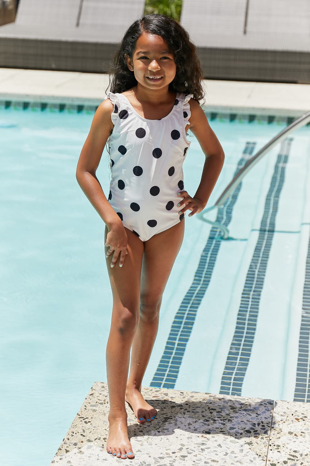 Marina West Swim Deep Mommy & Me End One-Shoulder One-Piece Swimsuit