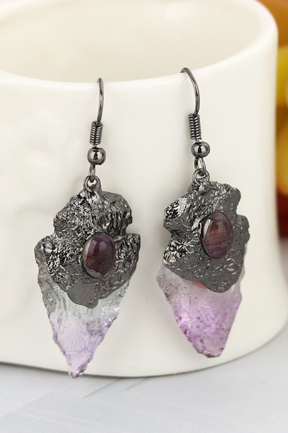 Amethyst Alloy Single Earring