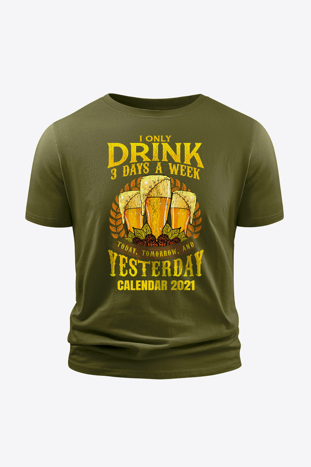 Slogan Graphic Round Neck Tee