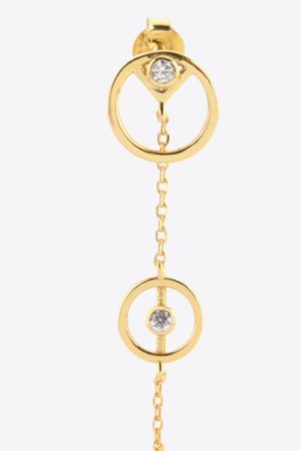 Zircon 925 Sterling Silver Single Chain Earring