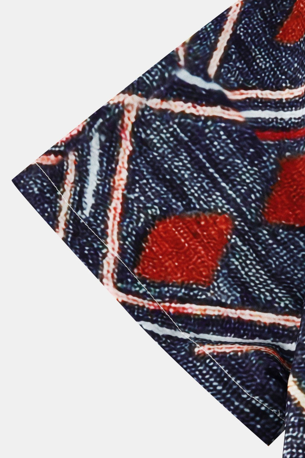 Geometric Print Button-Down Short Sleeve Shirt