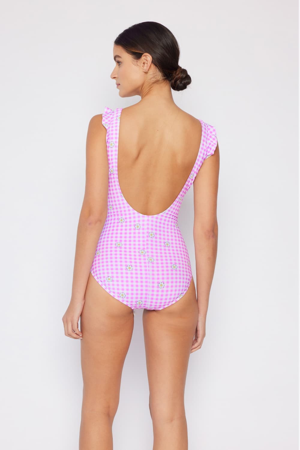 Marina West Swim Full Size Float On Mommy & Me Ruffle Faux Wrap One-Piece in Carnation Pink