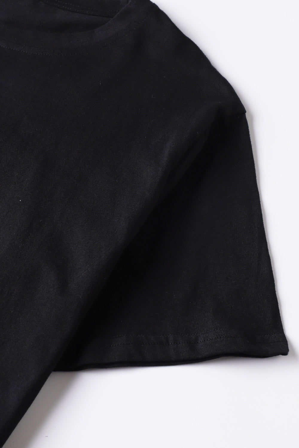Slogan Graphic Round Neck T-Shirt