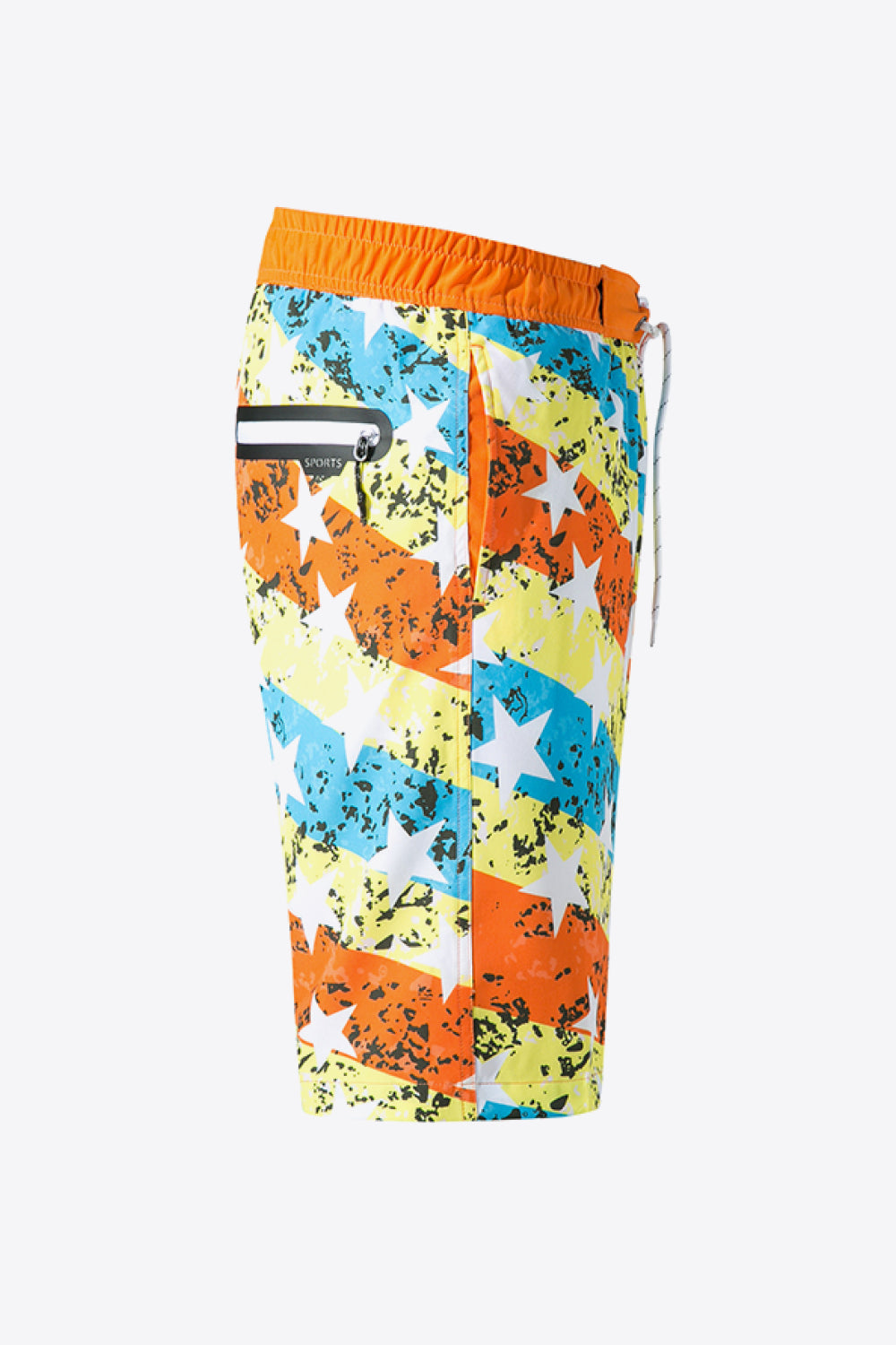 Full Size Mixed Print Lace-Up Shorts