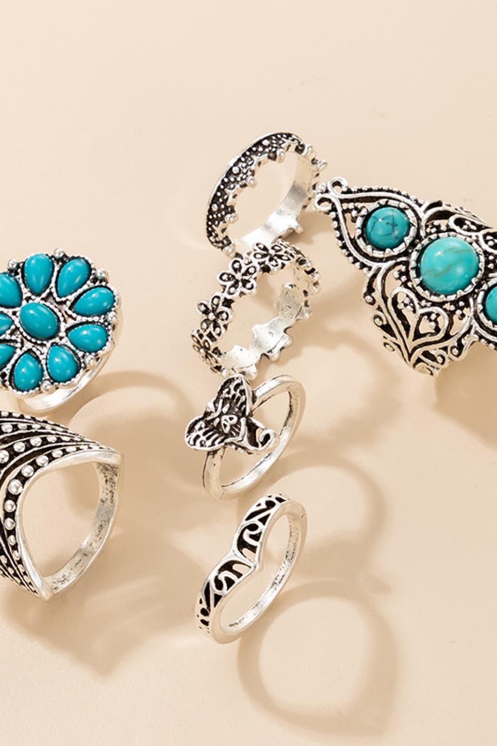 7-Piece Alloy Ring Set