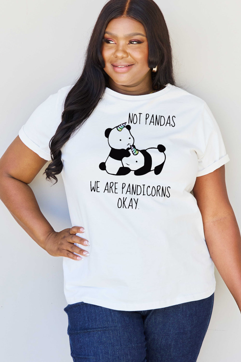 Simply Love Full Size Pandicorn Graphic Cotton T-Shirt