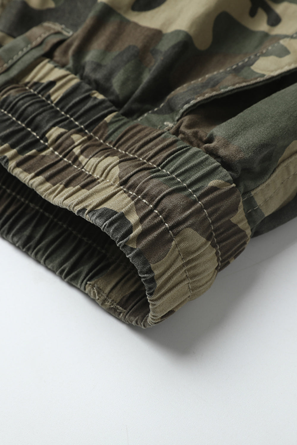 Camouflage Drawstring Waist Joggers
