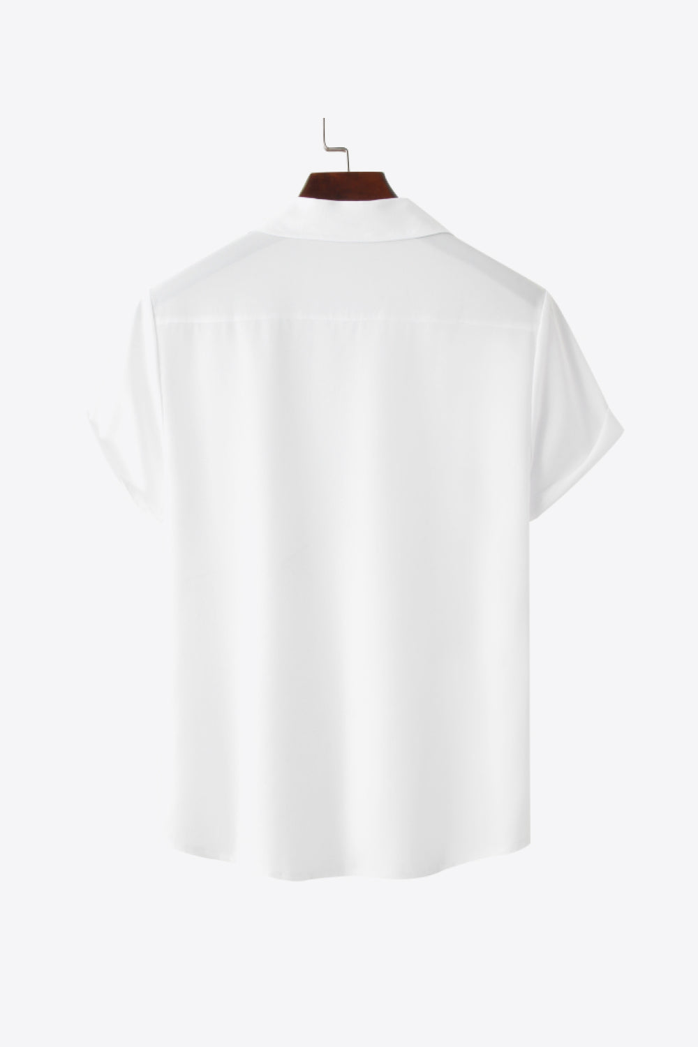 Full Size Button-Up Lapel Collar Shirt