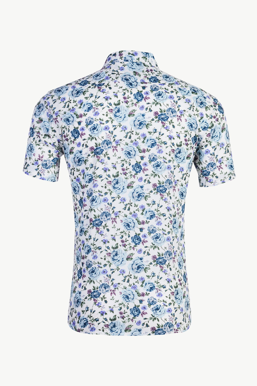 Tropical Pattern Button-Down Vacation Shirt
