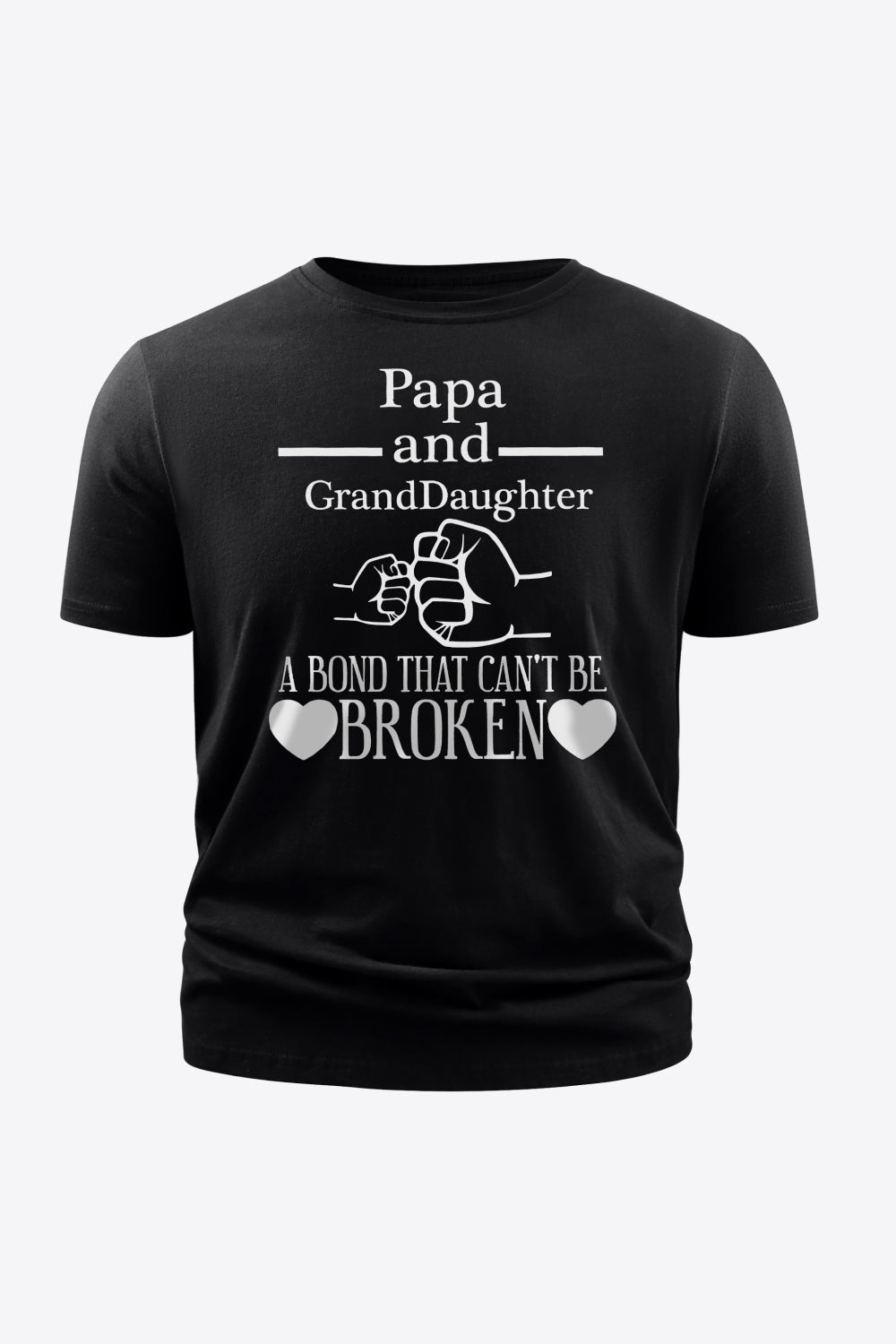 Slogan Graphic Round Neck T-Shirt