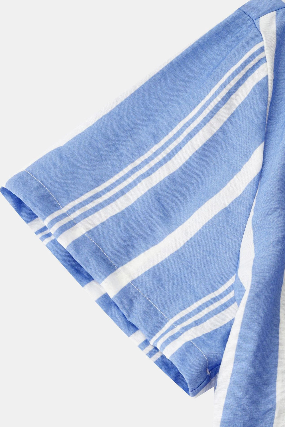 Striped Button-Up Short Sleeve Shirt