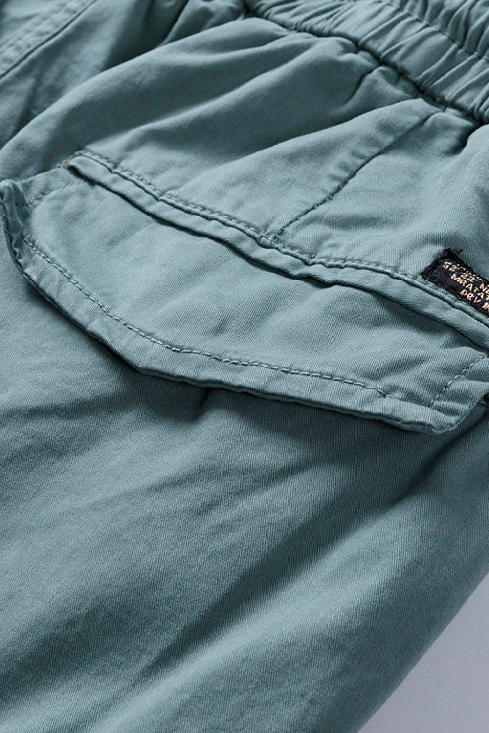 Graphic Drawstring Waist Cargo Shorts
