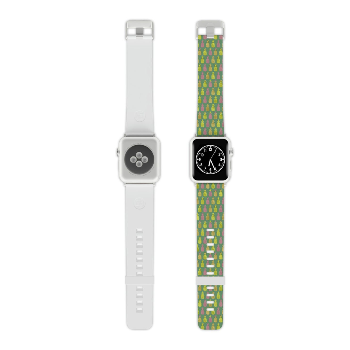 Green Pineapple Pattern Thermo Elastomer Watch Band for Apple Watch