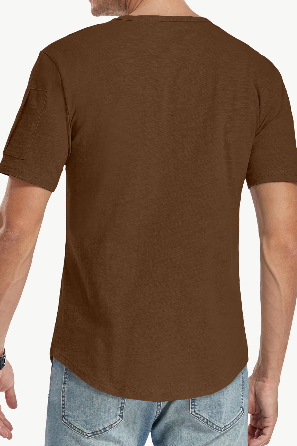 Curved Hem Short Sleeve Tee Shirt