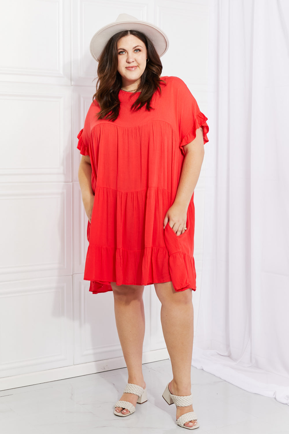 Culture Code Full Size Tulip Fields Tiered Midi Dress