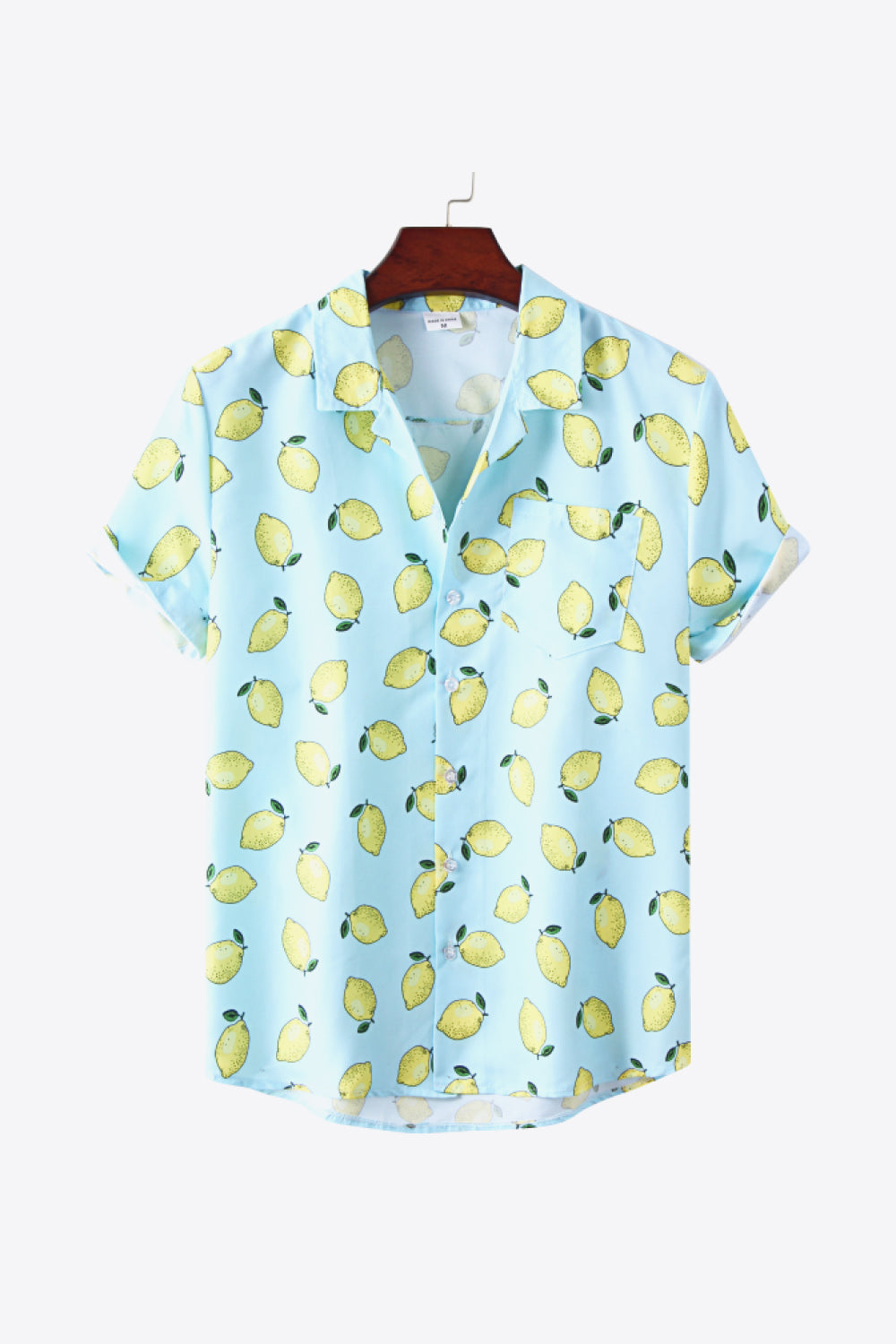 Full Size Fruit Print Short Sleeve Shirt