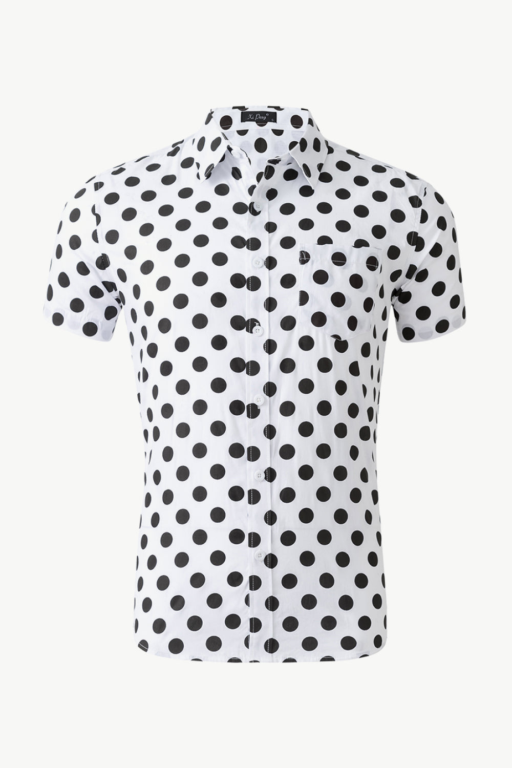Printed Button-Down Collared Beach Shirt