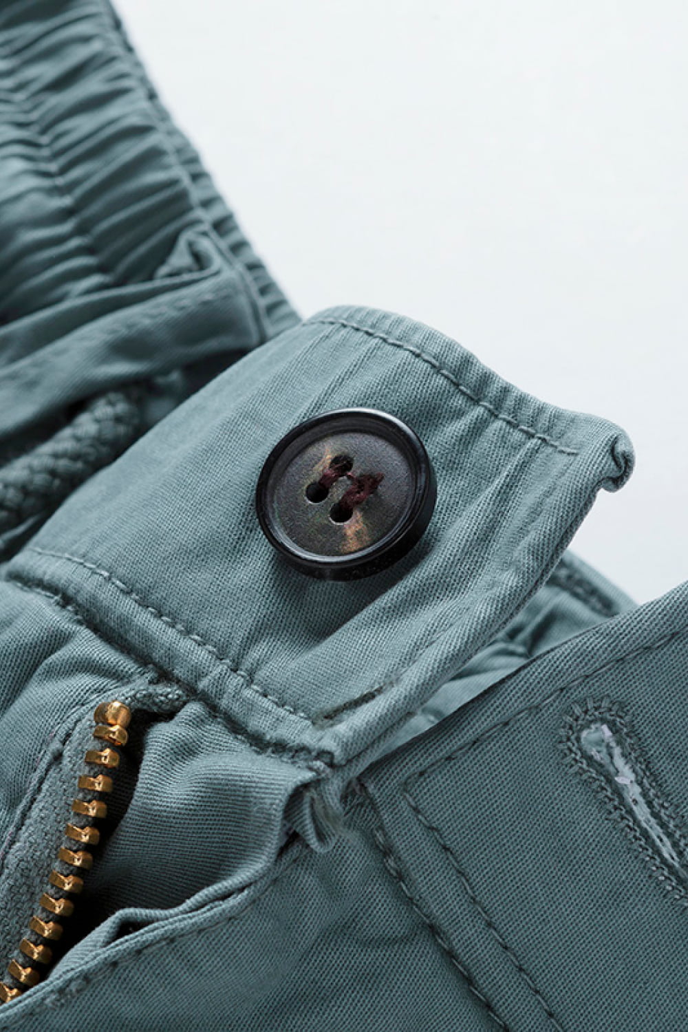 Graphic Drawstring Waist Cargo Shorts