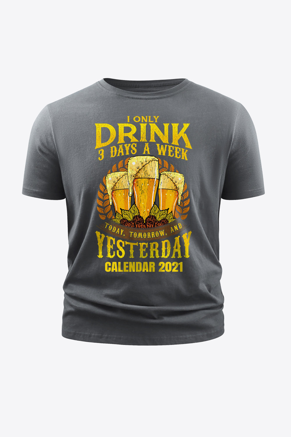 Slogan Graphic Round Neck Tee
