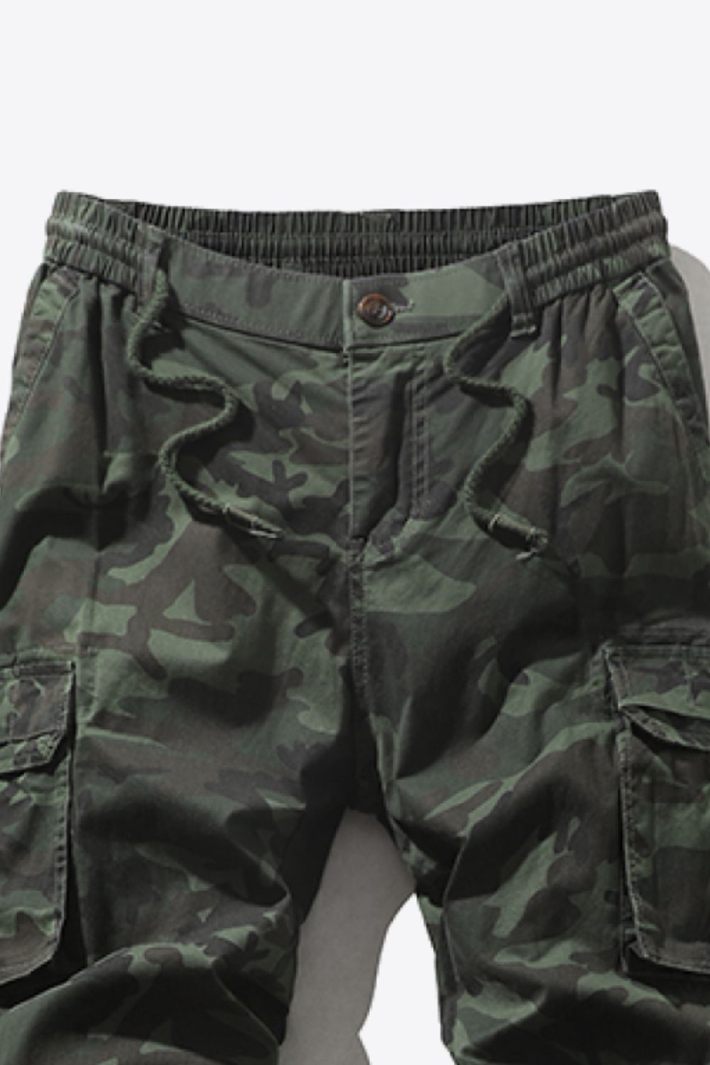Camouflage Drawstring Waist Joggers