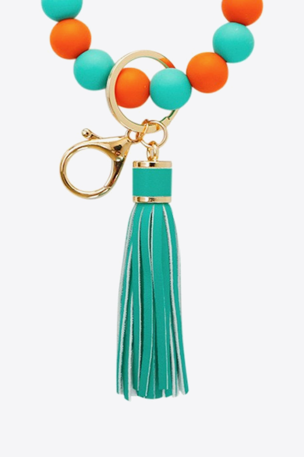 Random 3-Pack Silicone Bead Tassel Wristlet Key Chain