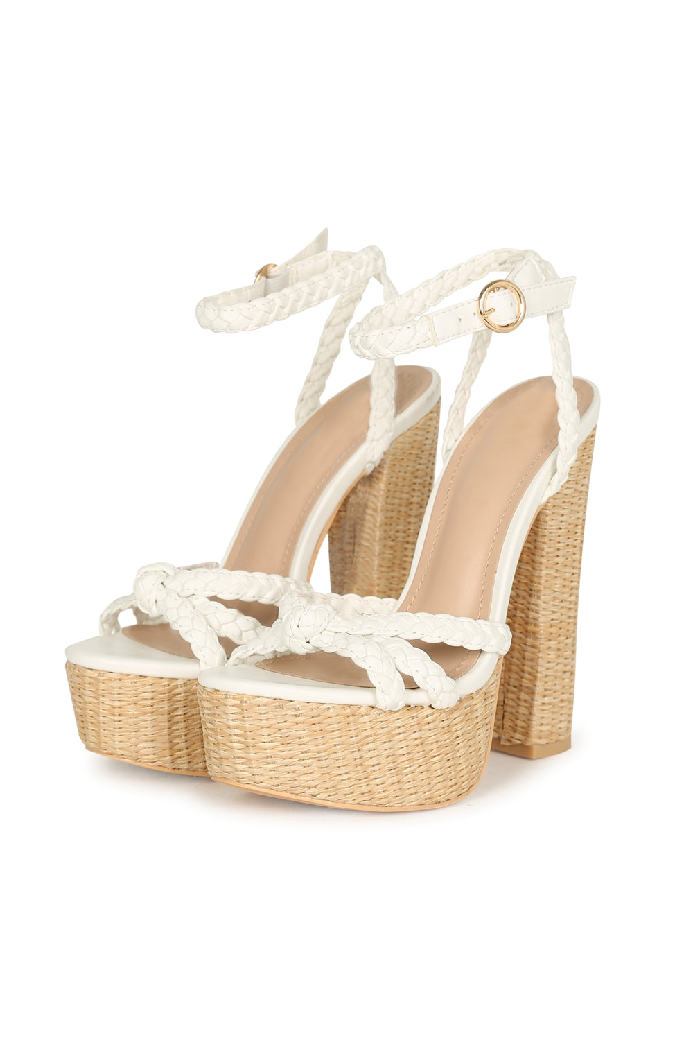 DDK From the Top Braided Platform Heels