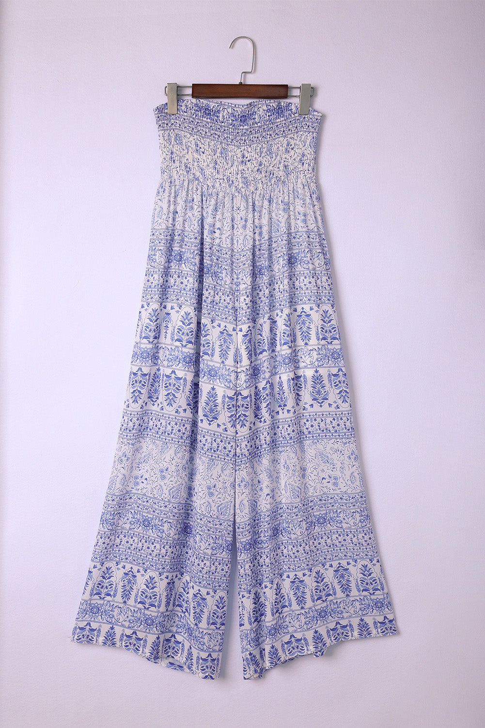 Bohemian Smocked Strapless Jumpsuit